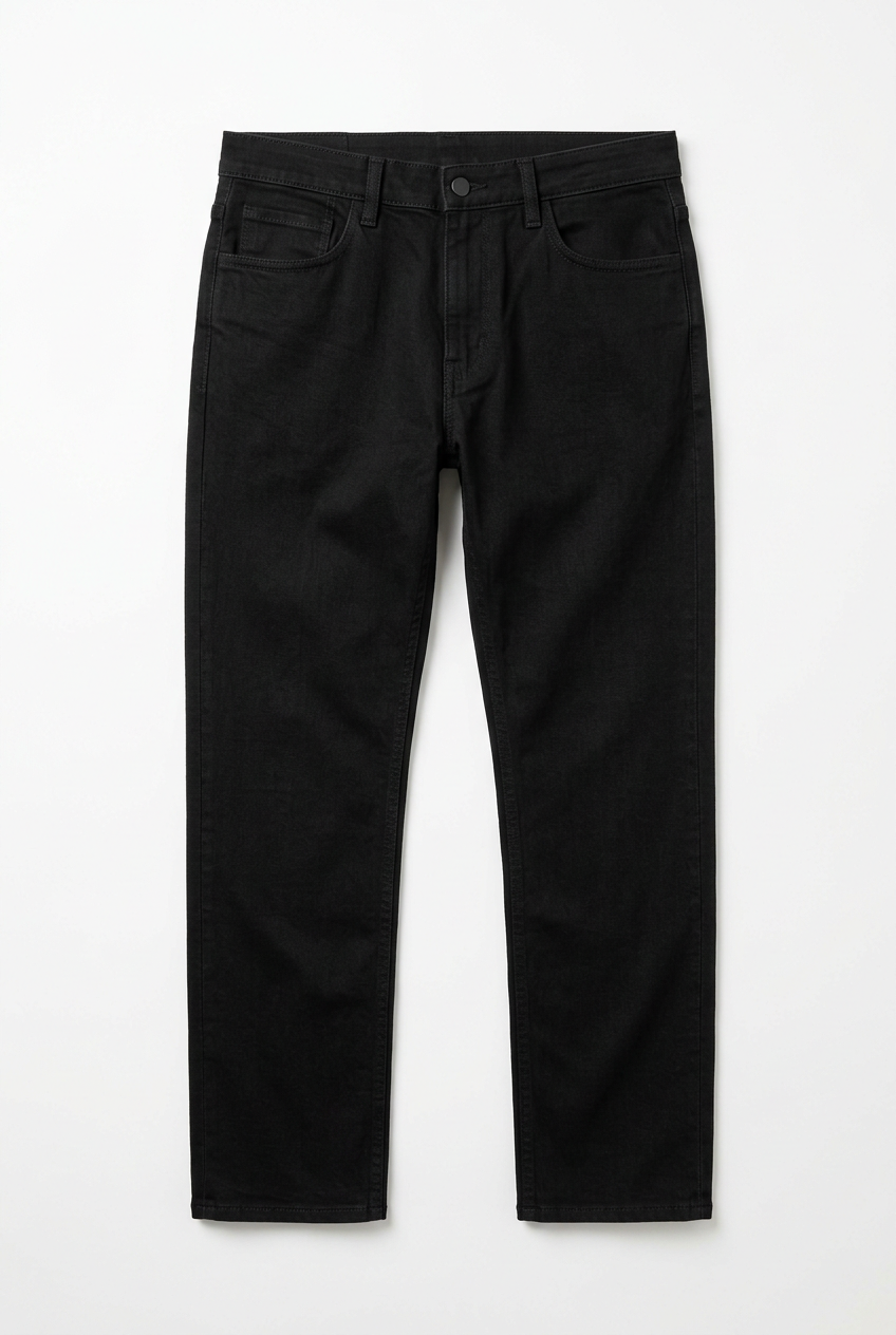 Men’s black cotton jeans ki professional product picture