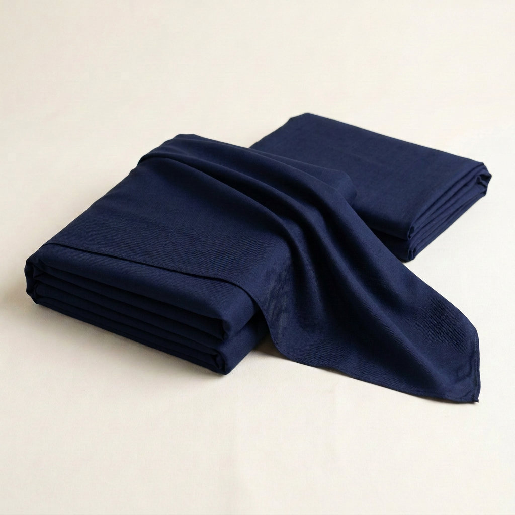 Navy blue unstitched wash-and-wear suit