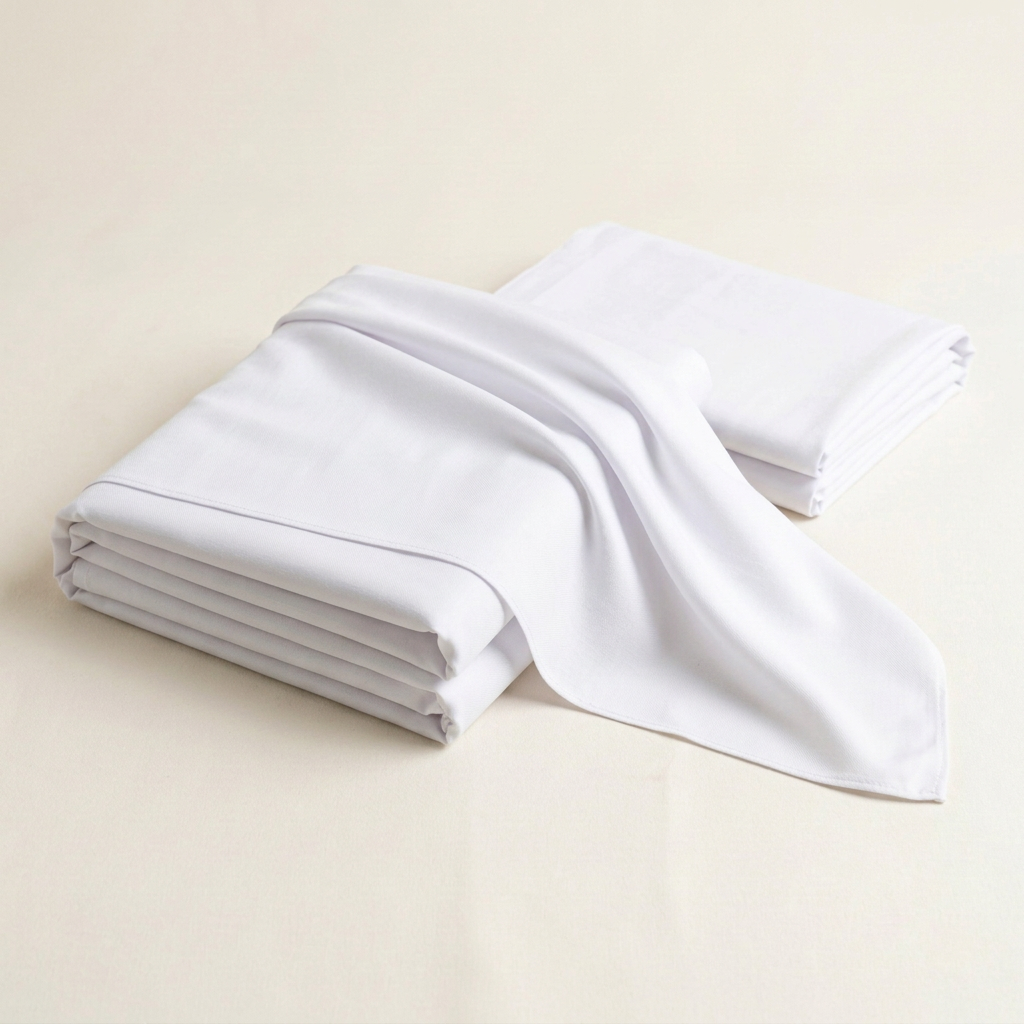 White unstitched wash-and-wear suit